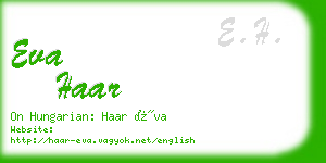 eva haar business card